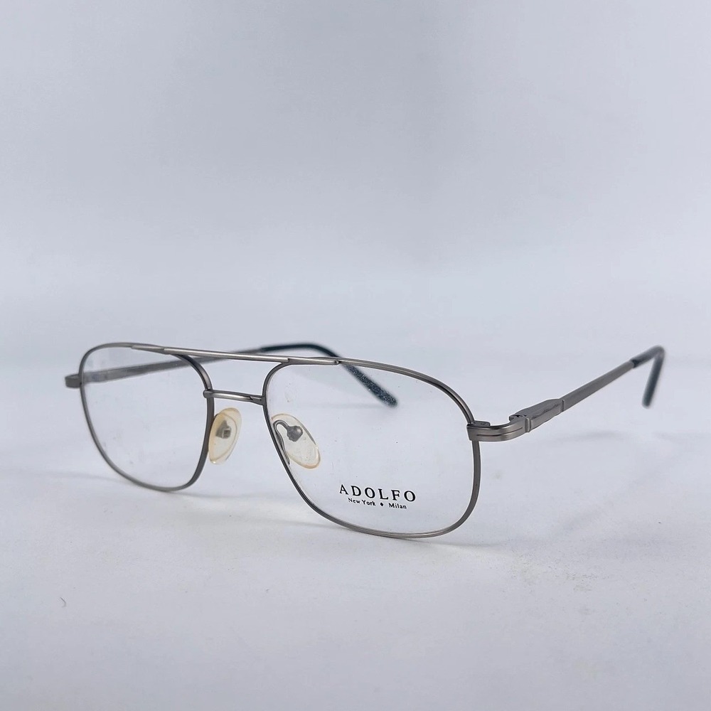 Adolfo Unisex Adults Eyeglasses Frame Silver Metal Full Rim 55-20-150 mm
